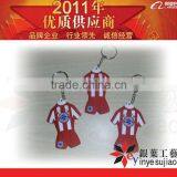 Sport Cloth Design Soft Rubber Keychain thumbnail-1