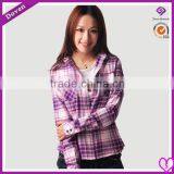 Cotton flannel shirt, dress-shirt, plaid shirts