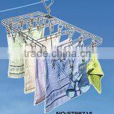 Stainless Steel Hanger With Pegs,metal Hanger With Clips,cloth Hanger thumbnail-1