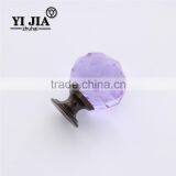 Purple Color Round Crystal Glass Cabinet Kitchen Pull