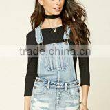 2016 Fashion Washed Ripped Design Denim Overalls, Overalls Jeans Custom thumbnail-1