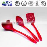 3pcs High-temperature Red Nylon Kitchen Utensils Including Ladle, Spoon, Slotted Turner thumbnail-1