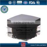 50g Green Color Top Material Square Plastic Jar, Acrylic Cream Bottle,with Shiny Silver Cap thumbnail-4