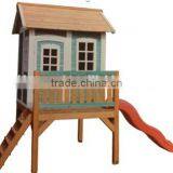 DFPETS DFP002M Hot Sell Kids Outdoor Wooden Playhouse thumbnail-1