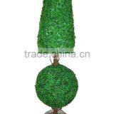Wholesales Artificial Boxwood Spiral Indoor Artificial Trees, Spiral Topiary Tree thumbnail-3