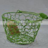 Handmade Metal Wire Storage Basket With Handle thumbnail-6