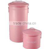 Pink Trash Bin Laundry Box Set of 2 thumbnail-1