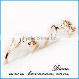 Fashion Stainless Steel Gold Ring Womens Weddings thumbnail-2