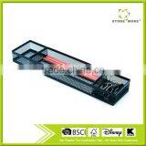 3 Compartments Metal Mesh Desk Stationery Organizer Tray For Office/Home thumbnail-1