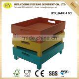 Wholesale Colorful Wood Tray With Leg thumbnail-1