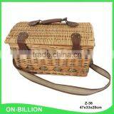 Custom Willow Picnic Basket With Shoulder Strap thumbnail-1