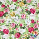 wholesale red rose Floral printed 100% cotton fabric for sewing,soft baby cotton fabric for bedding