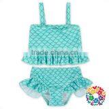 Wholesale Boutique Children Girls Blue Swimsuit Ruffle Two Pieces Baby Princess Swimsuit 2017 Bikinis thumbnail-6