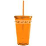 FDA Approved Bpa Free Colorful Plastic Tumblers With Straw Lid thumbnail-4