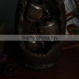 Three-Tier Cascading Barrels Tabletop Water Fountain With LED Lights thumbnail-4