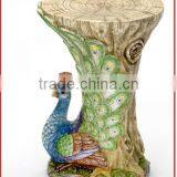 Bits and Pieces - Decorative Peacock Patio Side Table -Accent Table Realistic Peacock End Table Great for the Cabin Decoration - thumbnail-1
