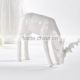 Plain White Modern Set of 4 Ceramic Milu Deer for Home Decoration thumbnail-4
