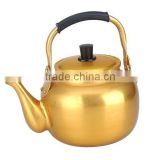 Hot sale good quality cheaper welded spout water kettle yellow aluminum tea pot