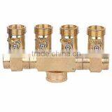 Solid Brass EU Standard Quick Hose Connector 1/2" 5/8" 3/4" Hose Regular High Quality Big Quantity Brass 4-way Tap Connector thumbnail-1