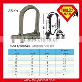 Stainless Steel 304 D Shaped Flat Shackle thumbnail-1