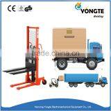 1Ton, 2 Ton Forklift With Pallet Manual Hydraulic Hand Stacker thumbnail-3