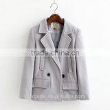 Wool & Blends Coats Parka Outerwear Winter Solid Long-sleeved Thick Woolen Women Winter Coat thumbnail-2