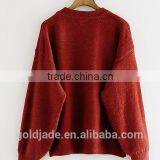 2016 New Korean Style Spring Winter Autumn Round Neck Long Sleeve Plain Women Sweater thumbnail-4