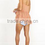 Summer Ruffle Top Designer Blouse Patterns Sleeveless Free Top thumbnail-3