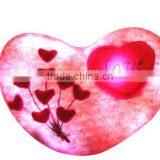 Colorful fashion heart led light pillow