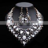 Fashion Big Crystal Water Drop Gems Necklace Jewelry Sets thumbnail-3