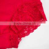 Best Quality Red 95% Cotton 5% Spandex With Lace Custom Sexy Fancy Woman Underwear thumbnail-5