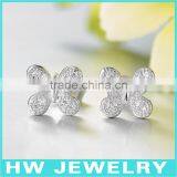 40618 Micro Pave 925 Sterling Silver Earrings thumbnail-1