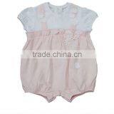 2014 Cute Baby Plain Rompers Baby Girl Applique Flowers Jumpsuit for Kids Bodysuit thumbnail-1
