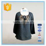 New Style Vintage Ethnic Embroidery Blouse Tie Neck Wholesale Clothing thumbnail-1