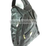 Patchwork leather bag Genuine leather patch bag Shoulder backpack from China