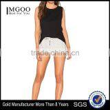 MGOO New Summer Slim Fit Gym Wear Athletic Shorts Women Hot Sexy Girls Short Pants With Raw Cut Hems thumbnail-1