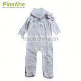 Cotton Fabric Organic Plain Baby Romper thumbnail-3