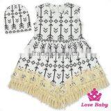 48BQA142 Lovebaby Fancy Sleeveless Tassel Irregular Baby Girls Model Dress With Hat thumbnail-4