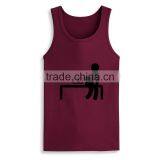 Latest Top Design Wholesale Silk Screen Funny Printed Bulk Open Side Tank Top thumbnail-5
