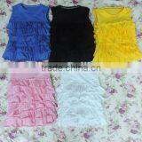 Baby Summer Hot Sale Girls Tank Top Icings Solid Color Cotton Clothes 2017 Wholesale Clothes Ruffle thumbnail-3