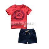 Wholesale Summer Cotton Printing Boys Kids Clothes Clothing Set thumbnail-2