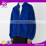 Shandao OEM Custom Long Sleeve Fashional Women Warm Blue Mink Coat thumbnail-1