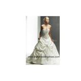 2011 Hot Selling A Line Dress Beadede Lace Satin Wedding Dress