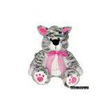 Sell White and Black Cat With Organza Ribbon thumbnail-1