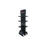 Heavy Duty Black Metal Display Rack Two Sided Powder Coated 6 Layers Shelves for Store