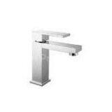 Ceramic Cartridge Square Bathroom Faucet , Single Handle Shower Mixer Tap