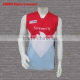 Latest Color Red Design Sleeveless Wholesale Youth Football Jersey thumbnail-1