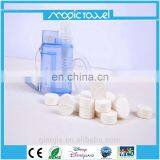 100% Viscose Rayon Hot Selling Compressed Magic Coin Tissue Dispenser