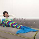 2017 Colorful Large Rainbow Mermaid Shape Blankets Fashion Adult Size Warm Crochet Blankets thumbnail-6