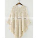 Indian Handmade Ladies Casual Ladies Sleeve Cloak Cape Coat Woolen Poncho Warm Shawl Sweater Outwear thumbnail-3